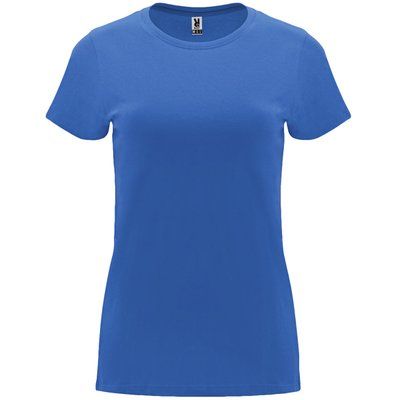 Camiseta entallada de manga corta con cuello redondo AZUL RIVIERA M