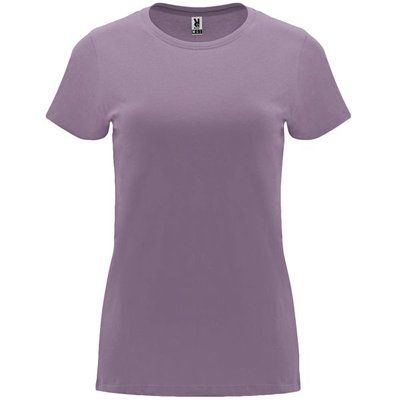 Camiseta entallada de manga corta con cuello redondo LAVANDA L