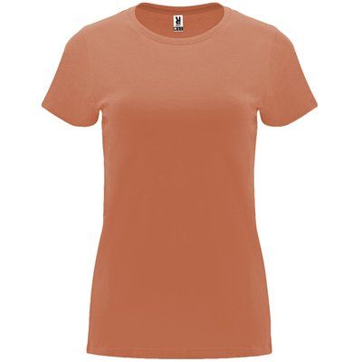 Camiseta entallada de manga corta con cuello redondo NARANJA GREEK 2XL