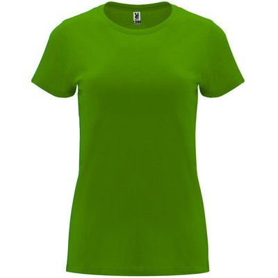 Camiseta entallada de manga corta con cuello redondo VERDE GRASS 3XL