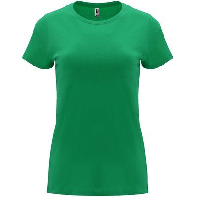 Camiseta entallada de manga corta con cuello redondo VERDE KELLY 3XL