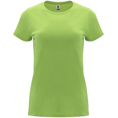 Camiseta entallada de manga corta con cuello redondo VERDE OASIS S