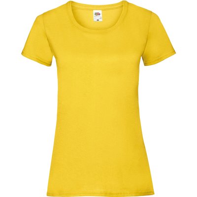 Camiseta entallada mujer 100% algodón Amarillo XXL