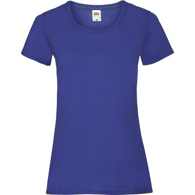 Camiseta entallada mujer 100% algodón Azul M