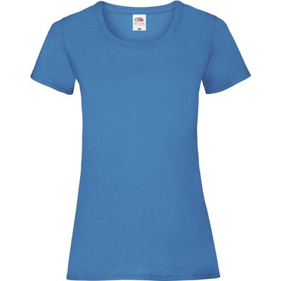 Camiseta entallada mujer 100% algodón Azul S