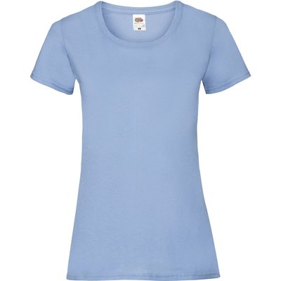 Camiseta entallada mujer 100% algodón Azul XXL