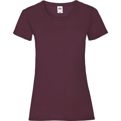 Camiseta entallada mujer 100% algodón Burgundy S