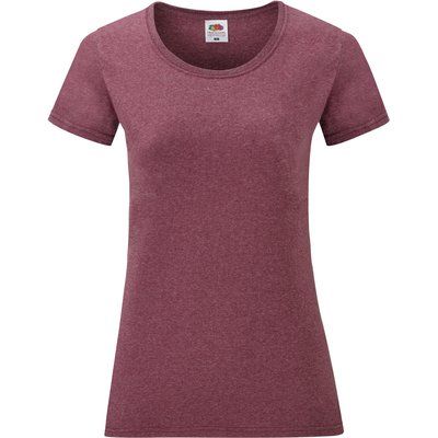 Camiseta entallada mujer 100% algodón Heather Burgundy XXL