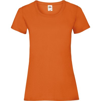 Camiseta entallada mujer 100% algodón Naranja S