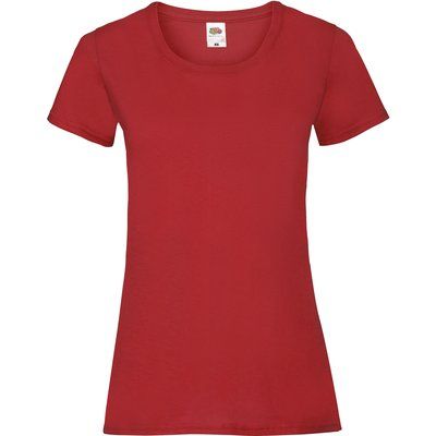 Camiseta entallada mujer 100% algodón Red L