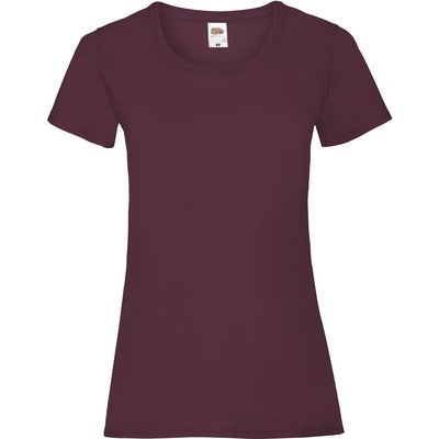 Camiseta entallada mujer 100% algodón Rojo / Violeta XS