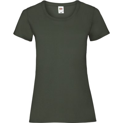 Camiseta entallada mujer 100% algodón Verde XL