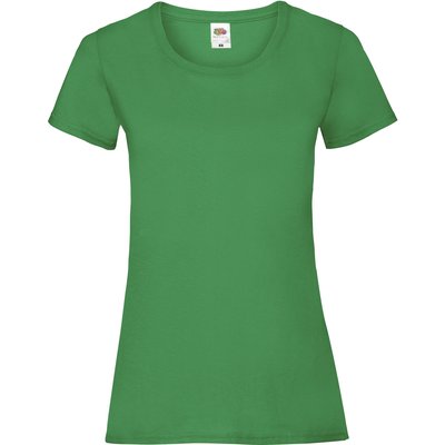 Camiseta entallada mujer 100% algodón Verde XXL