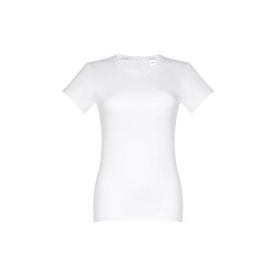 Camiseta Entallada Mujer de Algodón Blanco L