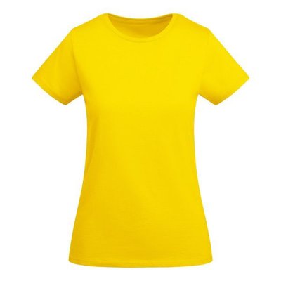 Camiseta entallada mujer algodón orgánico Amarillo 3XL