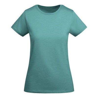 Camiseta entallada mujer algodón orgánico AZUL DUSTY M