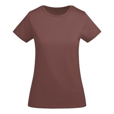 Camiseta entallada mujer algodón orgánico ROJO PÁLIDO 3XL