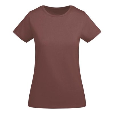 Camiseta entallada mujer algodón orgánico ROJO PÁLIDO S