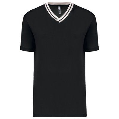 Camiseta equipo Unisex Cuello de Pico Negro M