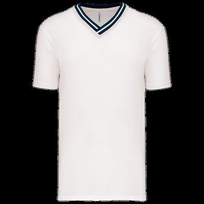 Camiseta equipo Unisex Cuello de Pico White / Navy 3XL