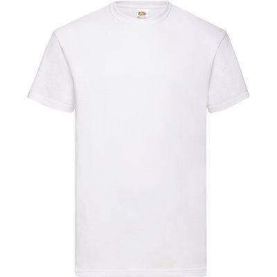 Camiseta hombre algodón cuello redondo Blanco S