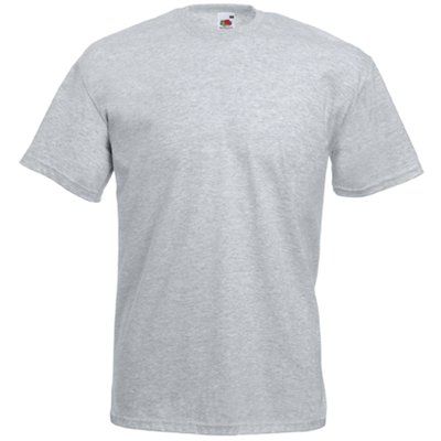 Camiseta hombre algodón cuello redondo Heather Grey 5XL