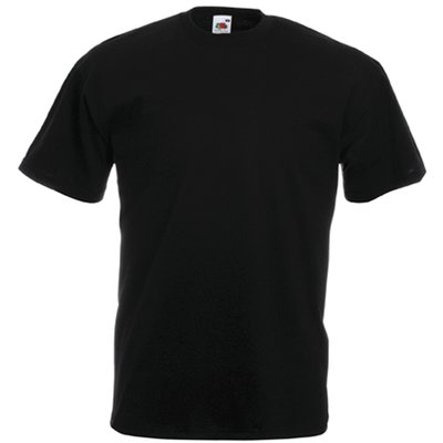 Camiseta hombre algodón cuello redondo Negro S