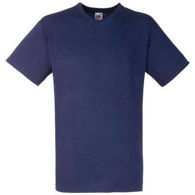 Camiseta hombre cuello de pico Azul 3XL