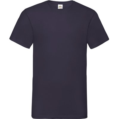 Camiseta hombre cuello de pico Azul L