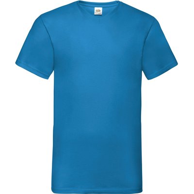 Camiseta hombre cuello de pico Azul XL