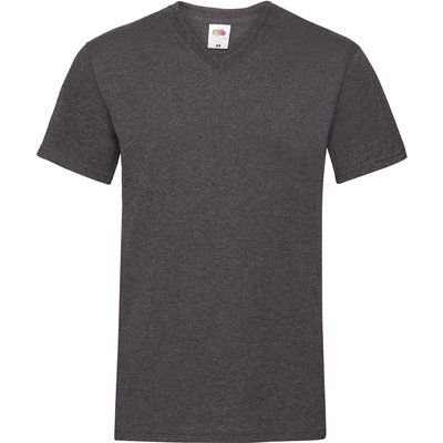 Camiseta hombre cuello de pico Dark Heather Grey S