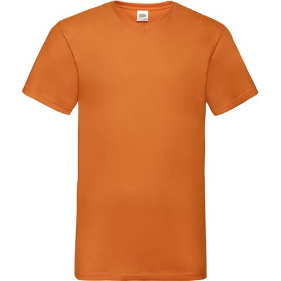 Camiseta hombre cuello de pico Naranja XL