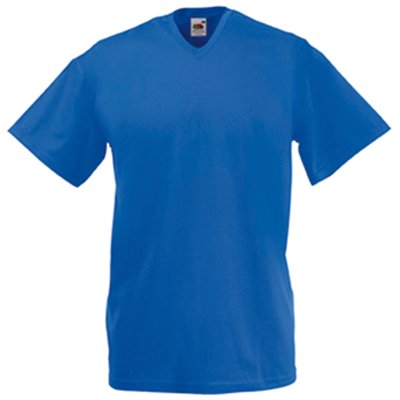 Camiseta hombre cuello de pico Royal Blue S