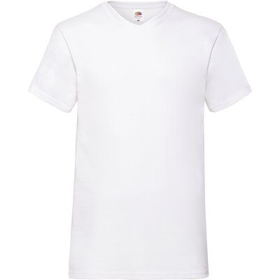 Camiseta hombre cuello de pico White 4XL