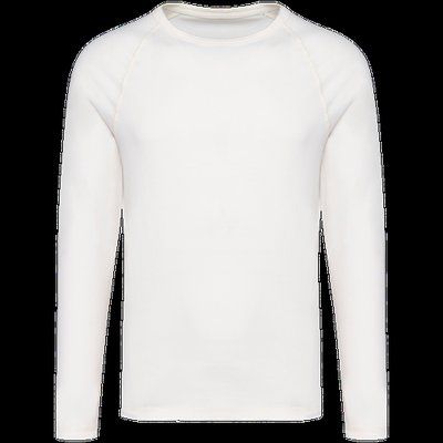 Camiseta hombre manga larga raglán Washed Ivory L