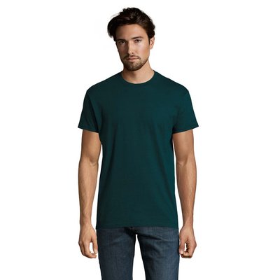 Camiseta Hombre Tubular 100% Algodón Azul petróleo XXL