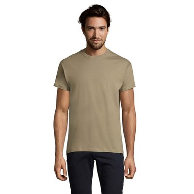 Camiseta Hombre Tubular 100% Algodón Caqui XXL