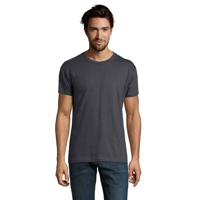 Camiseta Hombre Tubular 100% Algodón Gris Ratón XXL