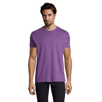 Camiseta Hombre Tubular 100% Algodón Morado Claro XL