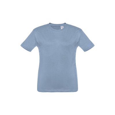 Camiseta Infantil Algodón 100% Azul pastel 4