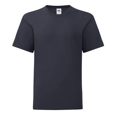 Camiseta infantil algodón corte básico Deep Navy 3/4 ans