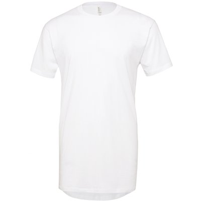 Camiseta larga para hombre Blanco S