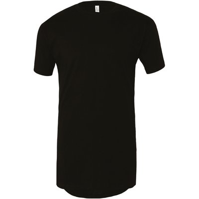 Camiseta larga para hombre Negro L