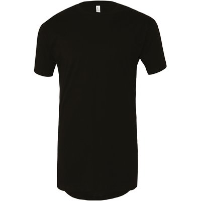 Camiseta larga para hombre Negro XL