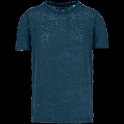 Camiseta lino hombre Peacock Blue L