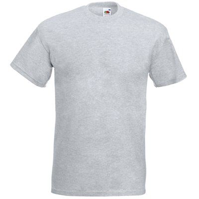 Camiseta manga corta algodón Heather Grey 3XL