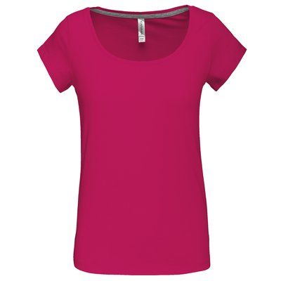 Camiseta manga corta algodón mujer Fuchsia S