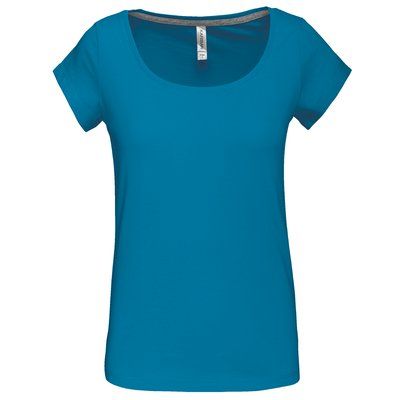 Camiseta manga corta algodón mujer Tropical Blue M