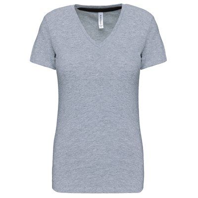 Camiseta de manga corta cuello pico mujer Oxford Grey XXL