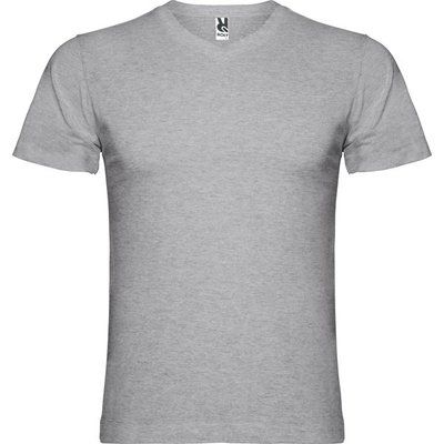 Camiseta manga corta escote en pico tubular GRIS VIGORE 3XL